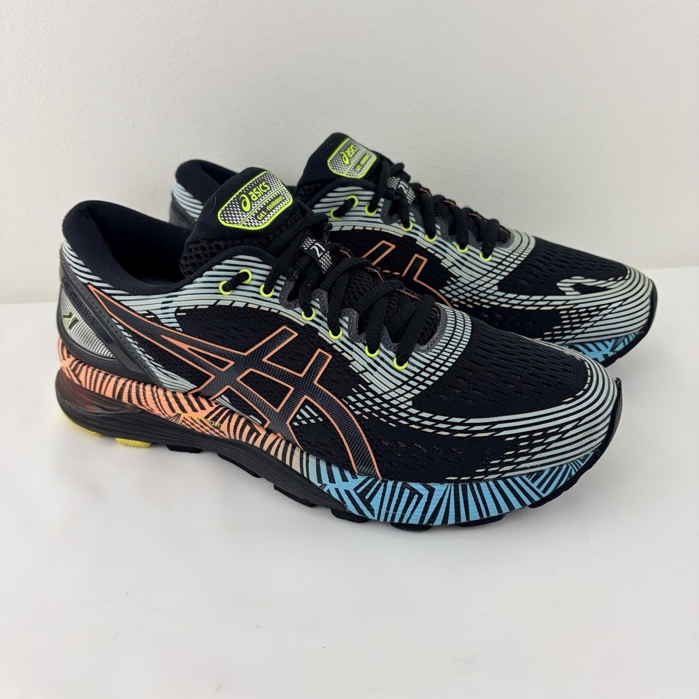 ASICS Gel-Nimbus 21 Lite-Show Women's 9.5 Black Sun Coral Running Shoes